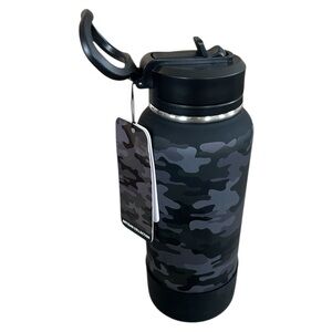 HYDRAPEAK Artisan Collection Black Camo 32oz Tumbler Bottle Stainless Steel NEW
